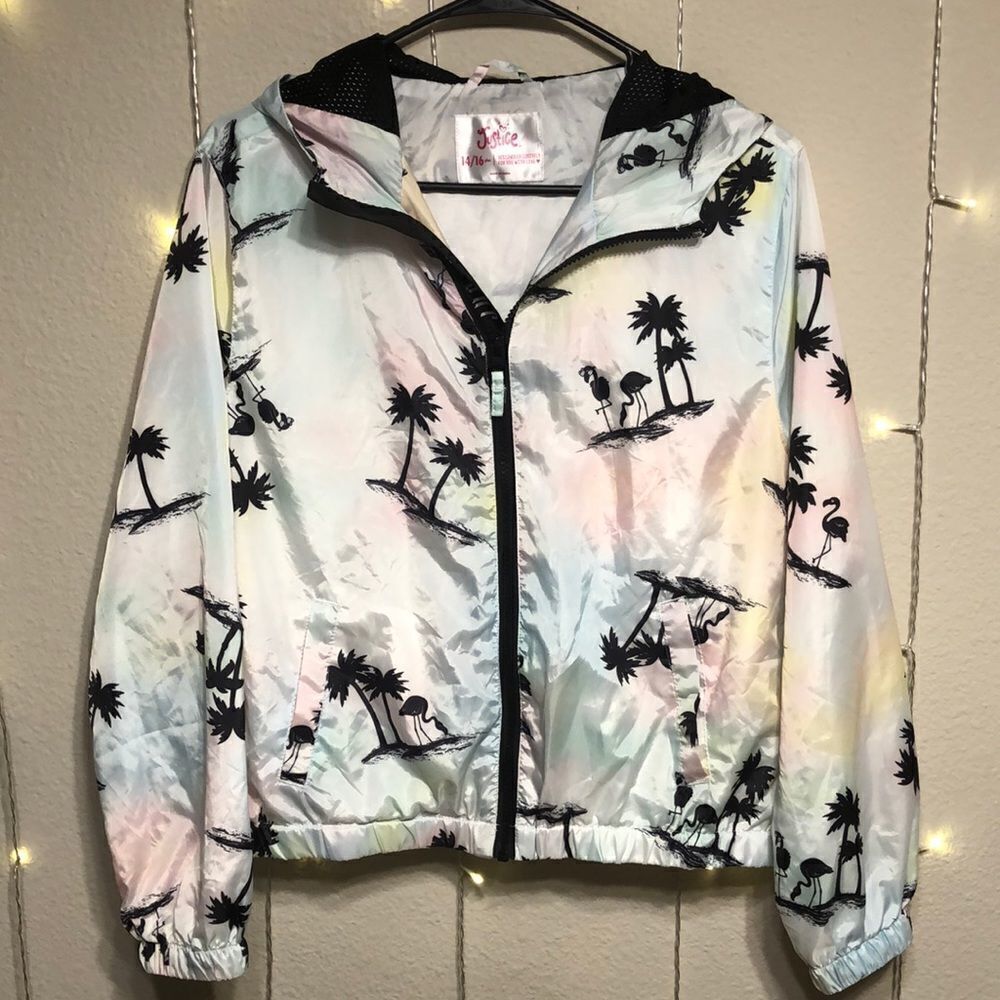 JUSTICE Super Cute Pastel Hooded Wind Breaker